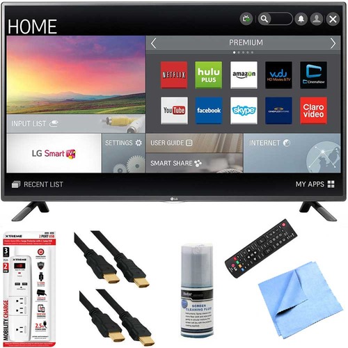 LG 50LF6100 - 50-inch 120Hz Full HD 1080p Smart LED HDTV Plus Hook-Up Bundle