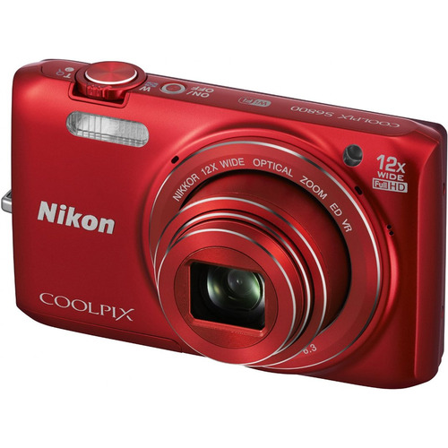 Nikon COOLPIX S6800 16MP 1080p HD Video Digital Camera - Red - Factory Refurbished