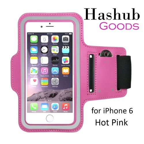 Sports Running Armband for iPhone 6/Galaxy Alpha/Sony Z3/Moto X in Hot Pink