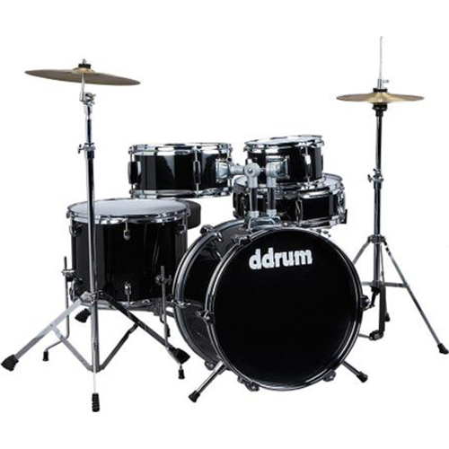 DDRUM D1MB D1 JR Complete 5-piece Drum Set, Black-OPEN BOX