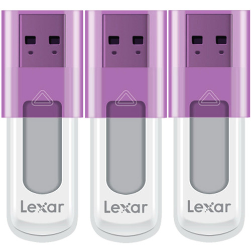 Lexar 16 GB JumpDrive High Speed USB Flash Drive (Purple) 3-Pack (48GB Total)
