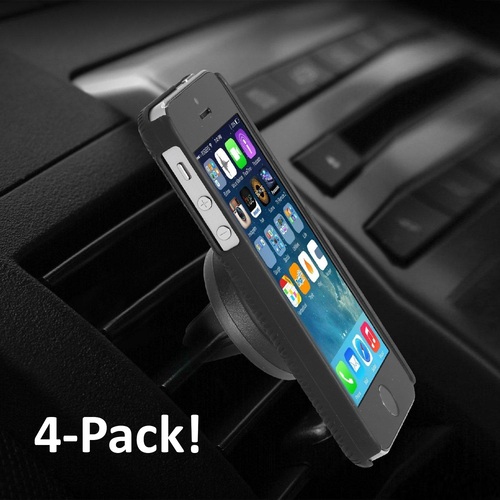 Hashub Goods Universal Car Air-Vent Magnet Clip Holder for Smartphones - 4 Pack
