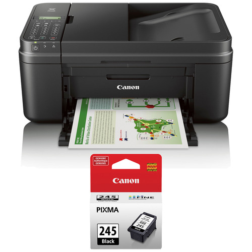 Canon PIXMA MX492 Wireless Office All-in-One Inkjet Printer with Black Ink Bundle