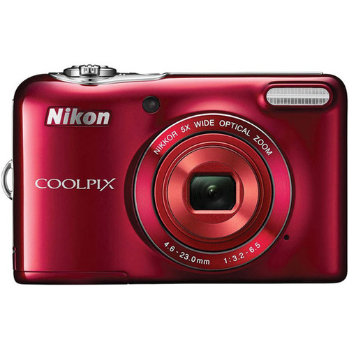 Nikon COOLPIX L30 20.1MP 5x Opt Zoom HD 720p Digital Camera (Red) Refurbished
