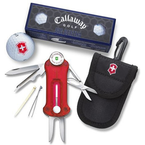 Victorinox Swiss Army 10-in-1 Golf Enthusiast Ultimate Golf Tools Set with Callaway Golf Balls