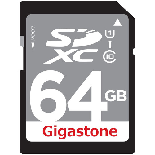 Gigastone 64GB Class 10 UHS-1 SDXC Memory Card Up to 45MB/s (GS-SDXCU164G-R)