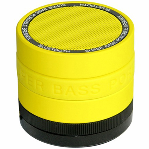SYN Portable Bluetooth Speaker with 8 Customizable Color Bands - Yellow Speaker