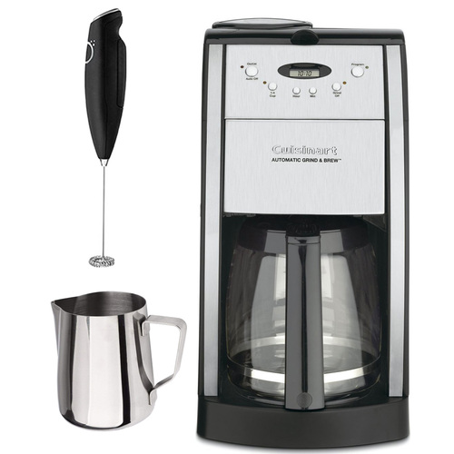 Cuisinart 12-Cup Programmable Coffeemaker + Milk Frother + Milk Frothing Pitcher