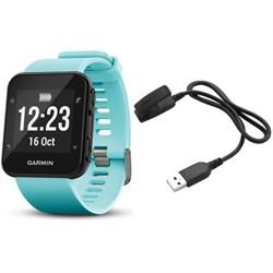 Garmin Forerunner 35 GPS Running Watch & Activity Tracker Charging Clip Bundle - Blue