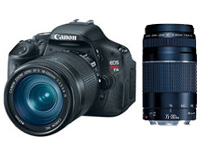 Canon EOS Rebel T3 SLR Digital Camera with 18-55mm & 75-300mm Instant Rebate Bundle