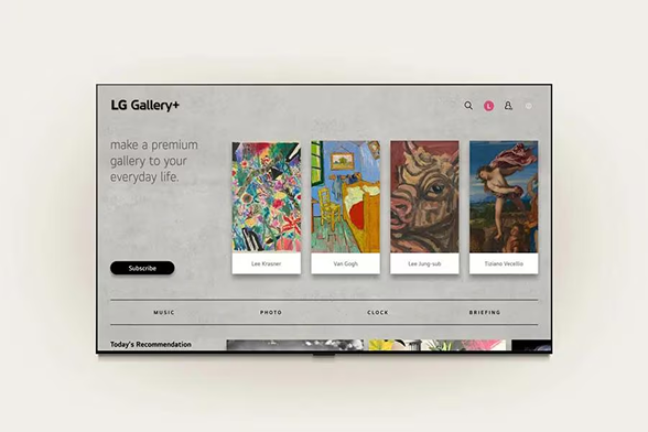 LG Gallery Plus artwork on a television