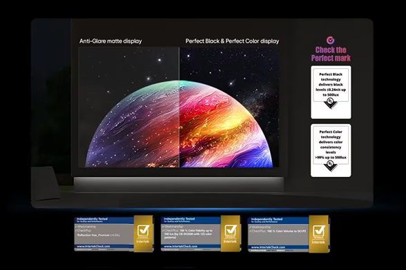 Vivid color and perfect black on LG OLED