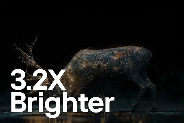Up to 3.2 times brighter OLED picture
