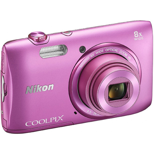 Nikon COOLPIX S3600 20.1MP 2.7` LCD Digital Camera with HD Video (Pink) REFURBISHED