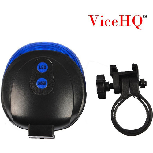 ViceHQ Super Bright 5 LED's Laser Taillight for Bicycle Safety - Blue Light