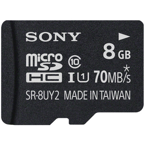 Sony 8GB micro SDHC Class 10 UHS-1, R70 Memory Card