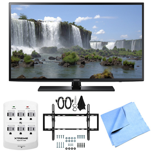 Samsung UN40J6200 - 40-Inch Full HD 1080p 120hz Smart LED TV Tilt Mount & Hook-Up Bundle