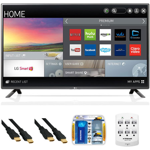 LG 55LF6100 - 55-inch 120Hz Full HD 1080p Smart LED HDTV Plus Hook-Up Bundle