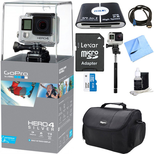 GoPro HERO 4 Silver Action Camera Ultimate Kit