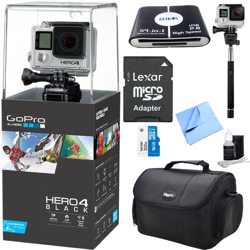 GoPro HERO 4 Black - 4K Action Camera All Inclusive Bundle