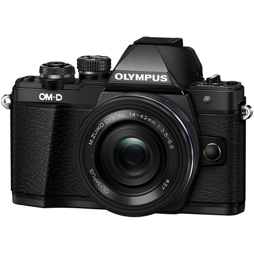 Olympus OM-D E-M10 Mark II Mirrorless Digital Camera w/ 14-42mm EZ Lens (Black)