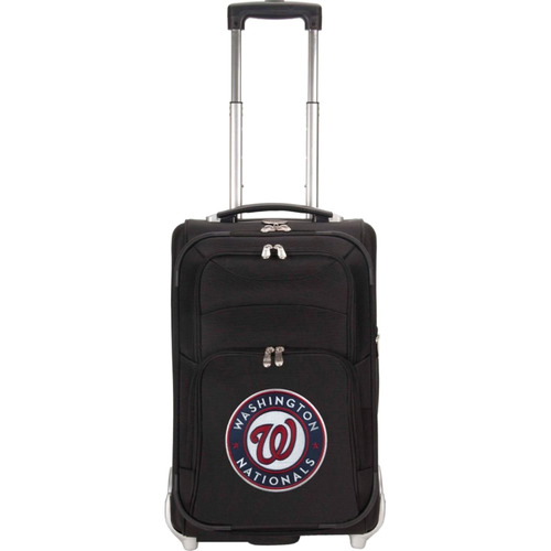 Denco MLB 21-Inch Carry On Luggage, Black - Washington Nationals