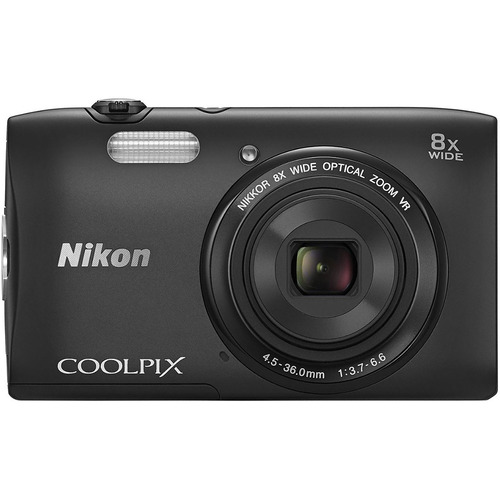 Nikon COOLPIX S3600 20.1MP 2.7` LCD Digital Camera Black - Manufacturer Refurbished