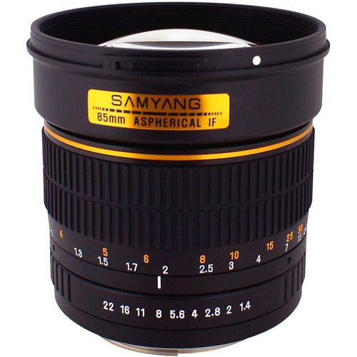 Samyang 85mm F1.4 Aspherical Lens for Nikon AE with Automatic Chip
