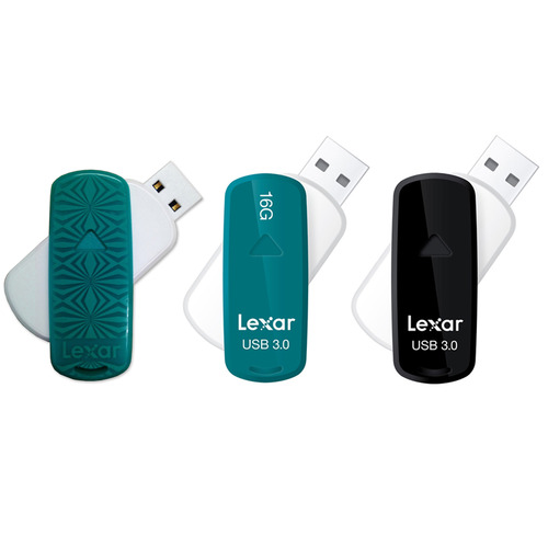 Lexar 16 GB JumpDrive S33 USB 3.0 Flash Drive Variety 3-Pack Bundle