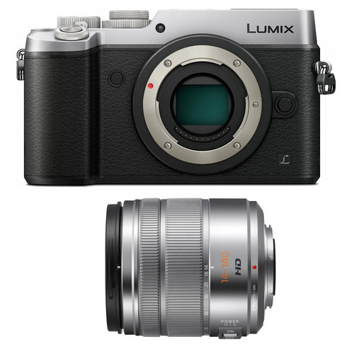 Panasonic LUMIX GX8 DSLM Silver Camera Body and LUMIX G 14-140mm Lens Bundle