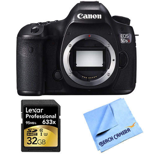 Canon EOS 5DS R 50.6MP Digital SLR Camera (Body Only) Lexar Memory Bundle