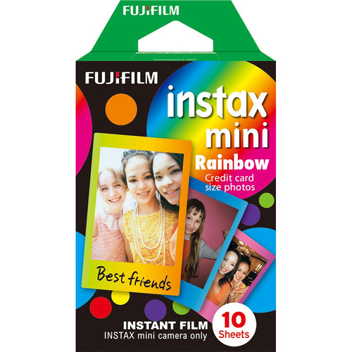 Fujifilm INSTAX MINI Rainbow Instant Film - 10 Photos