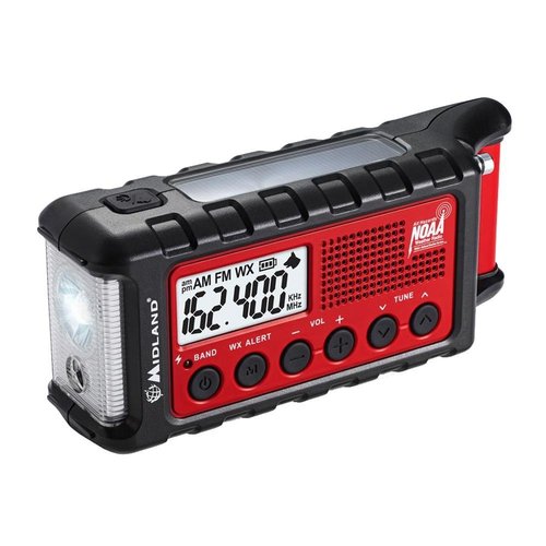 Midland E+Ready Emergency Solar Hand Crank AM/FM Digital Weather Radio (ER310)