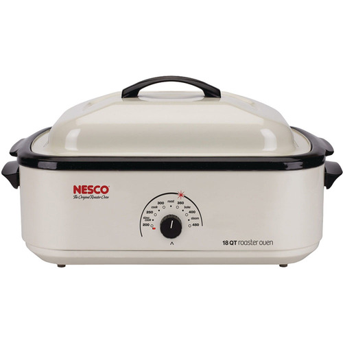 Nesco 6-Quart Roaster Oven with Porcelain Cookwell - White (4816-14)