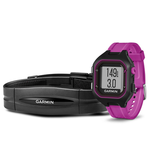 Garmin Forerunner 25 GPS Fitness Watch with Heart Rate Monitor - Small - Black/Purple