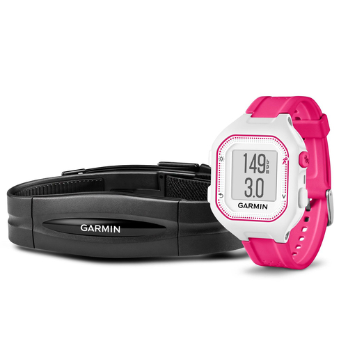 Garmin Forerunner 25 GPS Fitness Watch with Heart Rate Monitor - Small - White/Pink