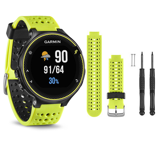 Garmin Forerunner 230 GPS Running Watch, Force Yellow - Yellow Watch Band Bundle