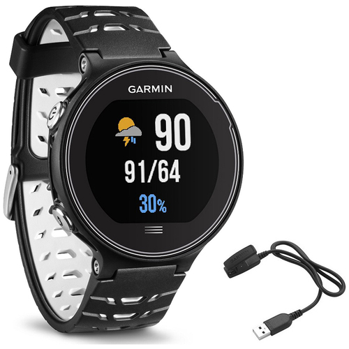 Garmin Forerunner 630 GPS Smartwatch - Black and White - Charging Clip Bundle