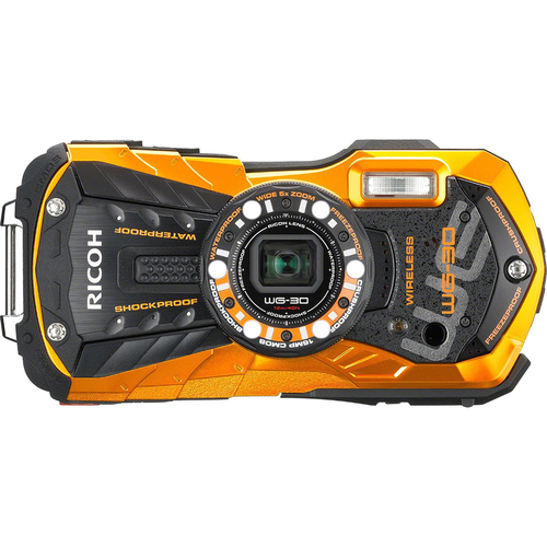 Ricoh WG-30W Digital Camera with 2.7-Inch LCD - Flame Orange - OPEN BOX