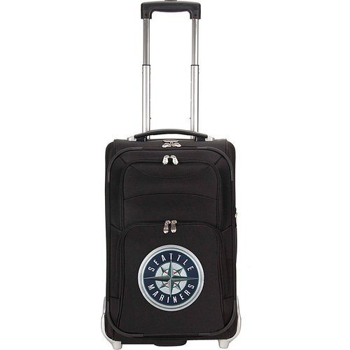 Denco MLB 21-Inch Carry On Luggage, Black - Seattle Mariners