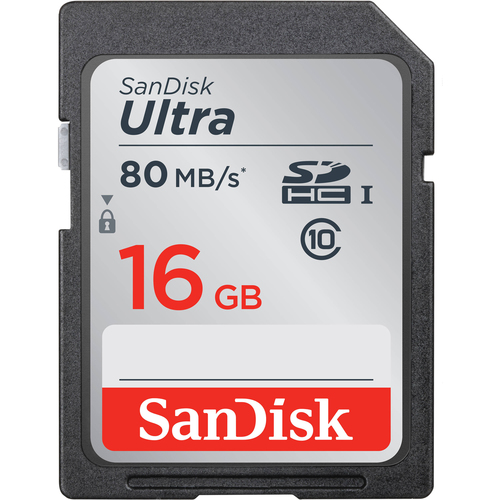 Ultra SDHC 16GB UHS Class 10 Memory Card, Up to 80MB/s Read Speed