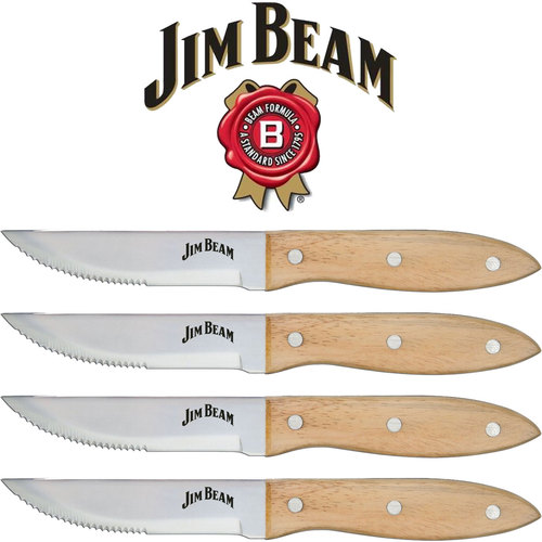 Jim Beam Serrated Stainless Steel Precision Steak Knife Set (4 Piece Set) - JB0165