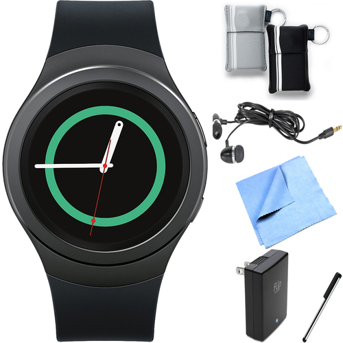 Samsung Gear S2 Smartwatch for Android Phones (Dark Gray) Essentials Bundle