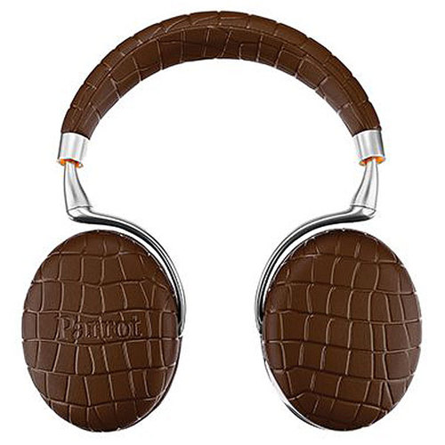 Parrot Zik 3 Wireless Bluetooth Headphones w/ Wireless Charger (Brown Croc)