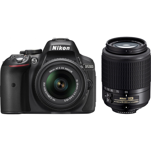 Nikon D5300 DX-Format DSLR Camera with 18-55mm DX VR II Lens - Factory Refurbished