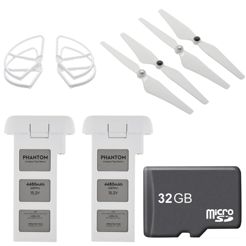 DJI Phantom 3 Quadcopter Drone Essential Accessory Bundle With 2 Batteries and More