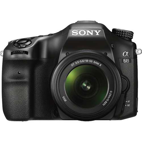 Sony ILCA68K/B a68 A-Mount 24.2MP Digital Camera with 18-55mm Zoom Lens - Black