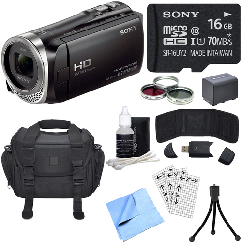 Sony HDR-CX455/B Full HD Handycam Camcorder with Exmor R CMOS Sensor Bundle