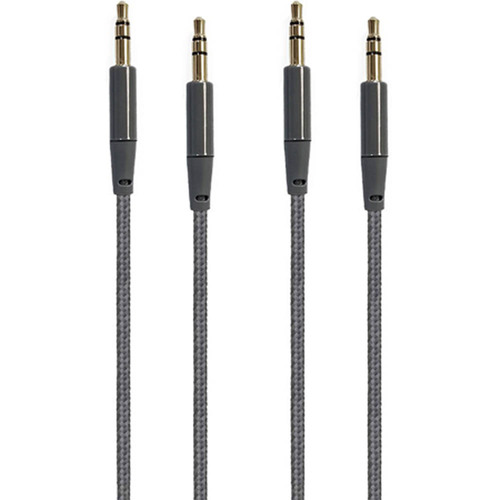 Extreme Speed 2-Pack 4ft Premium Audio Cable 3.5mm to 3.5mm Braided Nylon Gold Plated