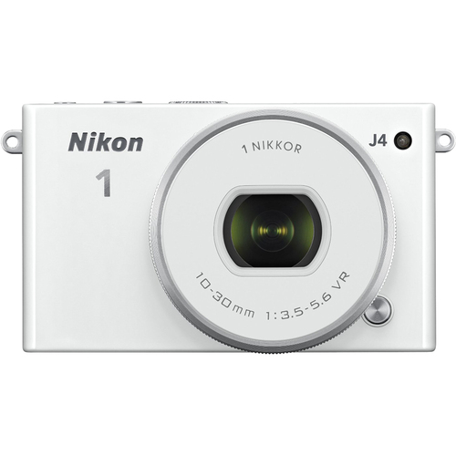 Nikon 1 J4 Mirrorless 18.4MP Digital Camera 10-30mm Lens White (Certified Refurbished)